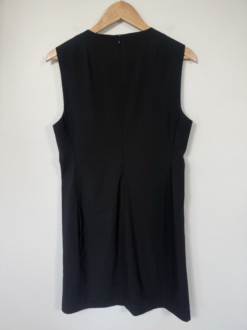 Quince Women Italian Wool Sleeveless Dress Black Basic 12 3D Wool Office - Picture 7 of 10